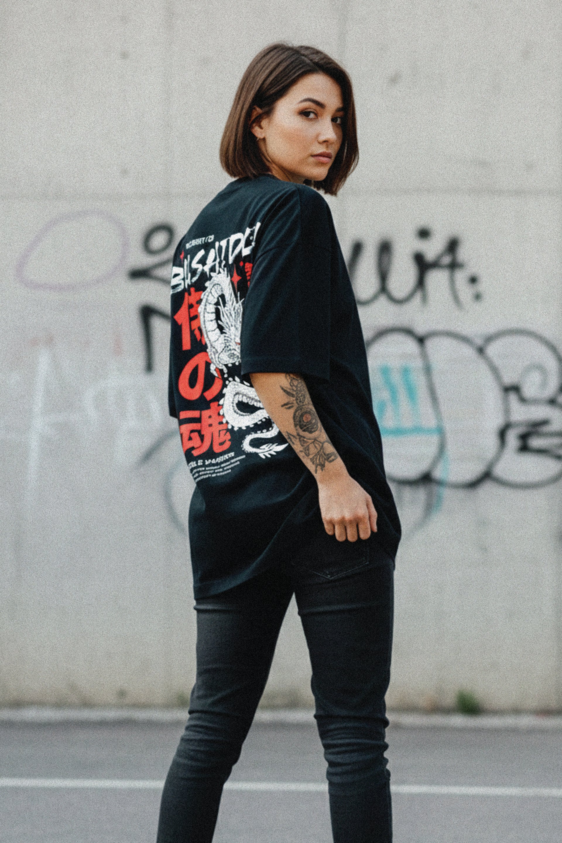 Spirit of Bushido Dragon Oversized Unisex T-Shirt