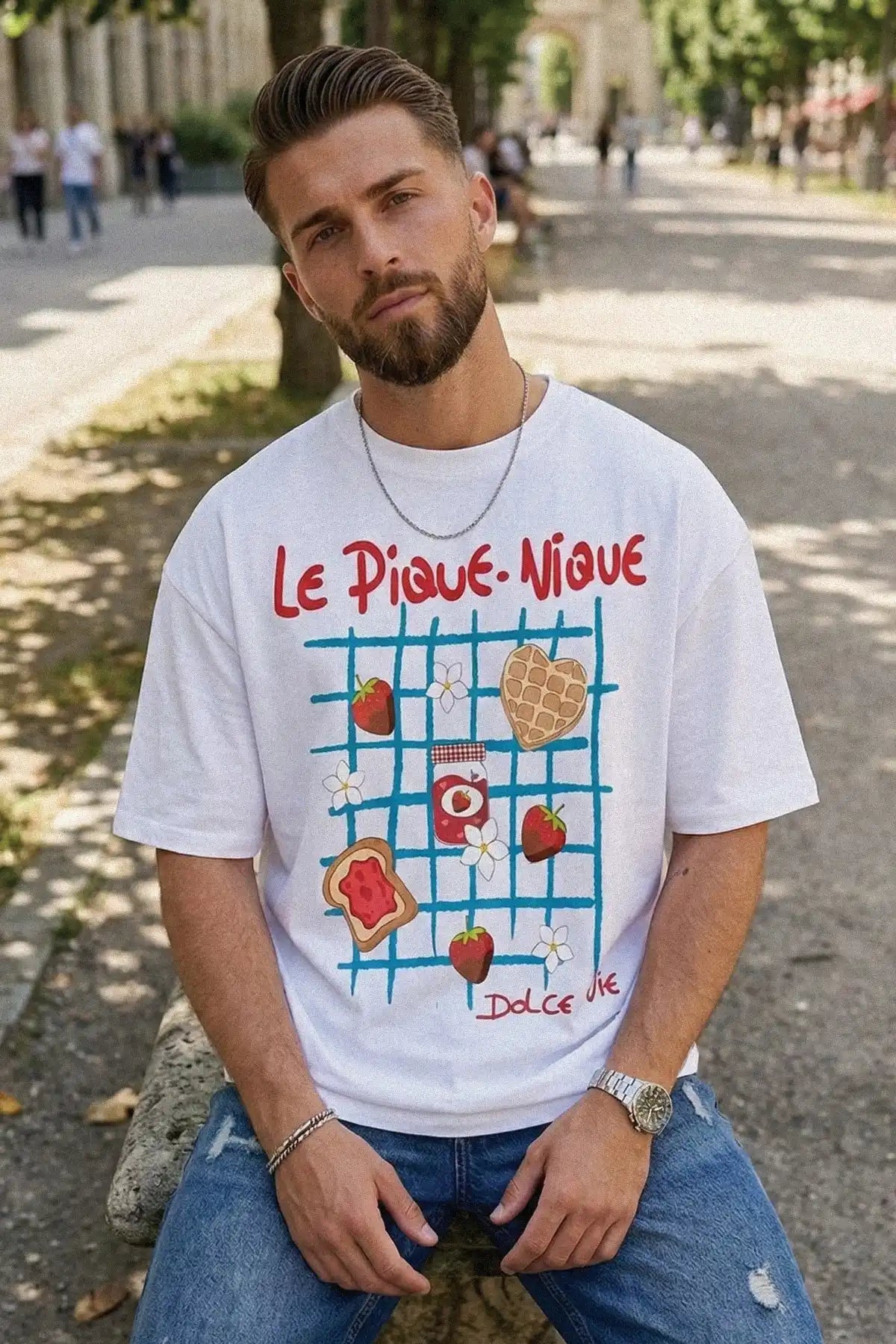 Le Pique-Nique Dolce Vie French Aesthetic T-Shirt
